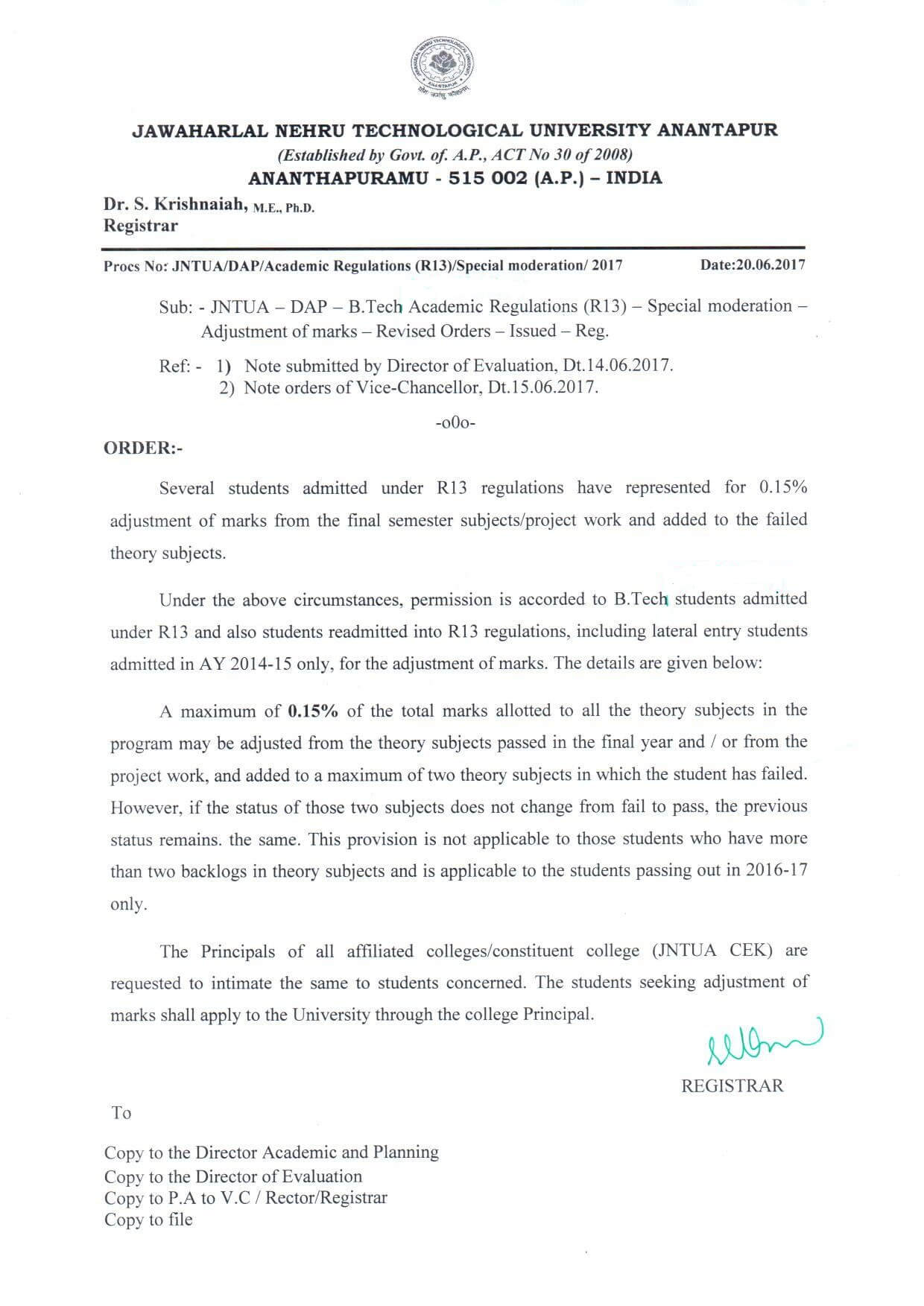 AITS Results Examination Cell AITS AITS Tirupati AITS TPT